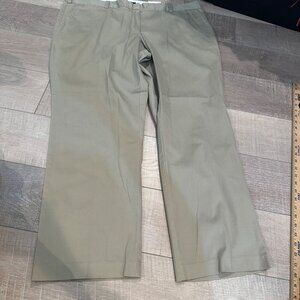 LANDS END WOMENS KHAKI PANTS NEW 22W MID RISE STRAIGHT LEG